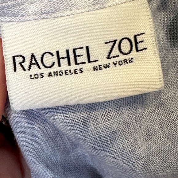 Rachel Zoe Linen Blend Tie Dye Pattern Lace Waterfall Summer Swim Coverup Dress - Picture 10 of 12